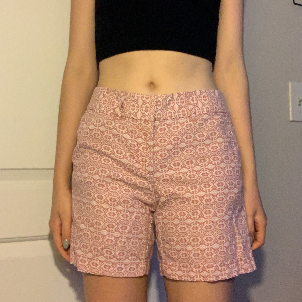 LOFT Pink & White Shorts